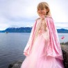 Cape de princesse en velours rose, 5-6 ans
