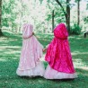 Cape de princesse en velours rose, 5-6 ans