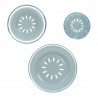 Coffret repas en verre - Silicone gris