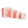Set de 4 boîtes à tartines/goûter - Crème glacée