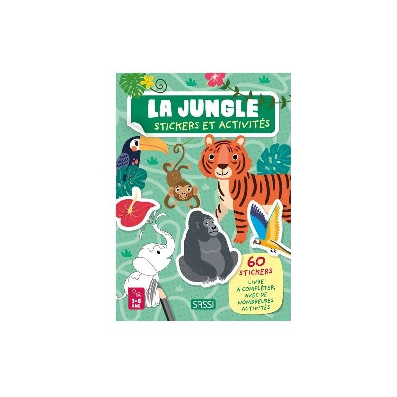 Livre d'activités et stickers - La jungle