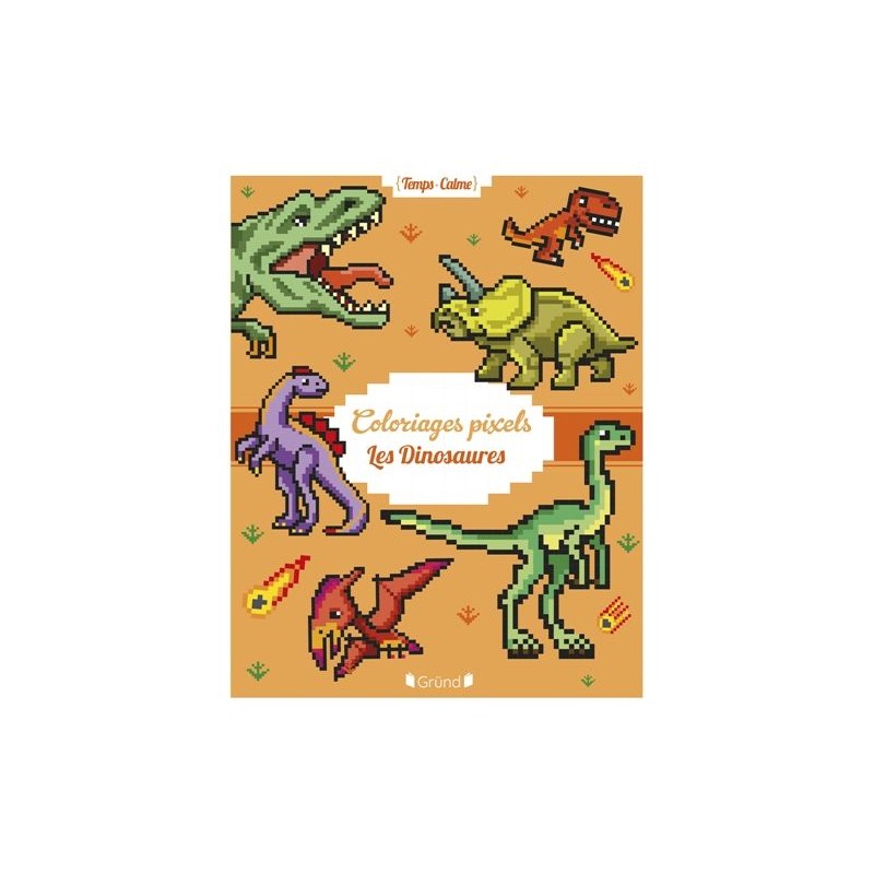 Coloriages Pixels - Les Dinosaures