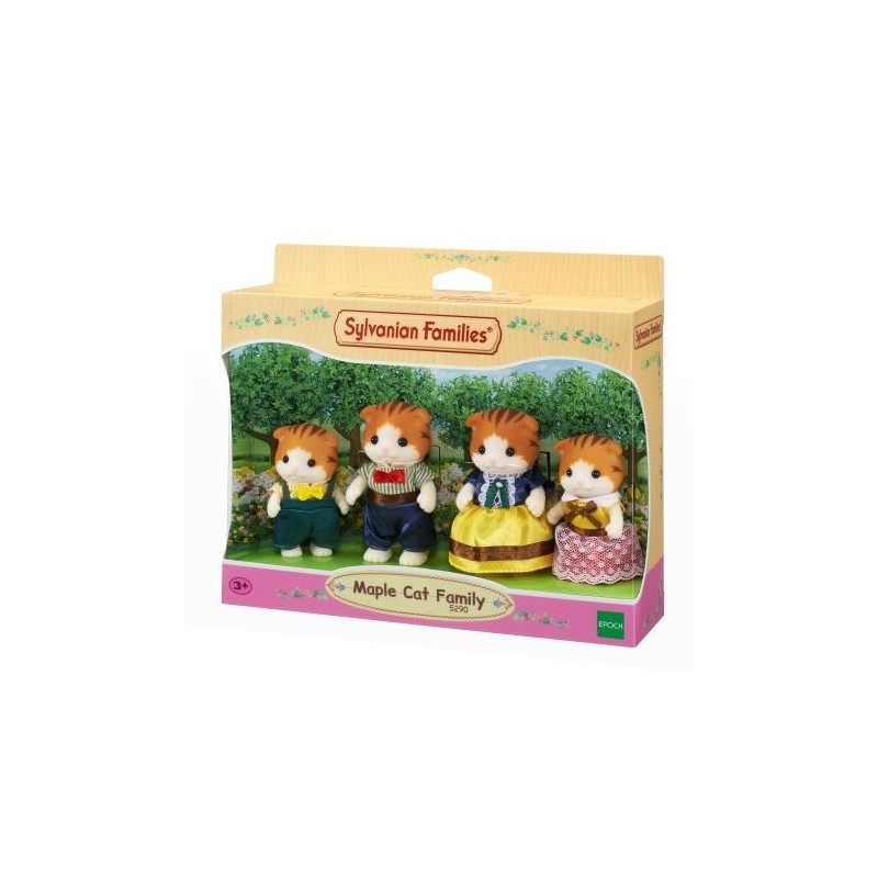Set de 4 figurines Sylvanian Families 5290 La famille chat roux