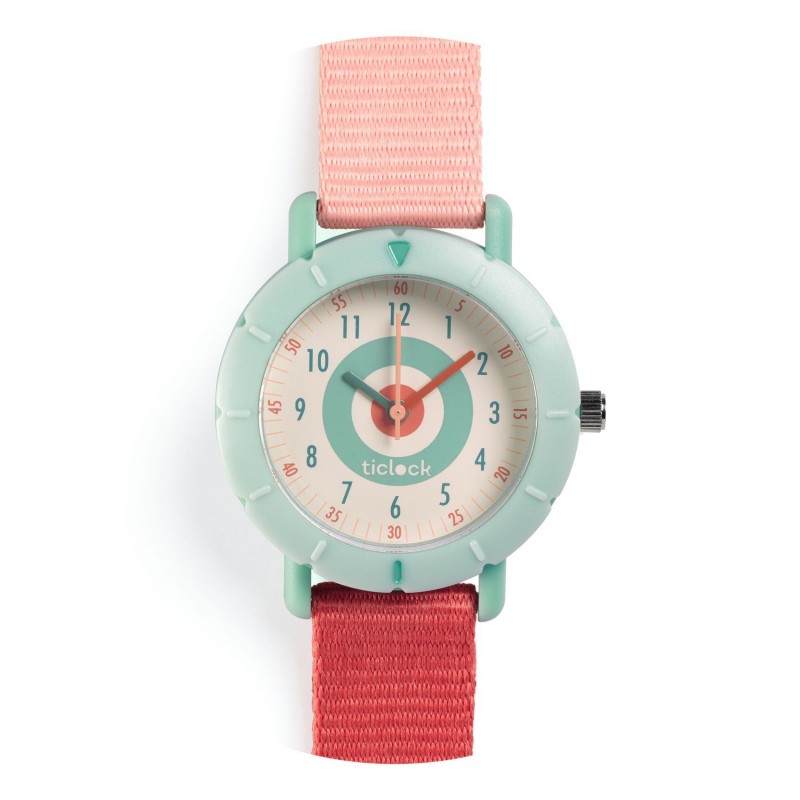 Montre cadran rotatif Ticlock - Pink target