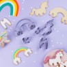 Emporte-pièces biscuits licornes 3D