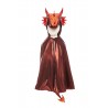 Cape de dragon métallique Rubis, 5-6 ans