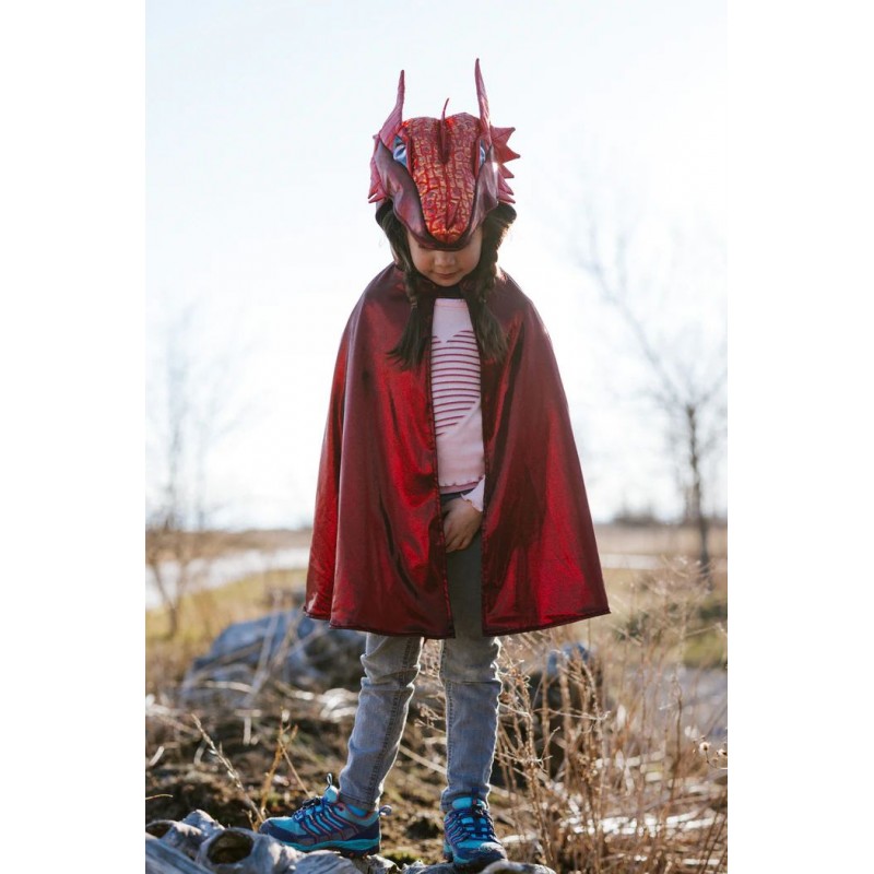 Cape de dragon métallique Rubis, 5-6 ans Cape de dragon métallique Rubis, 5-6 ans