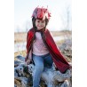 Cape de dragon métallique Rubis, 5-6 ans