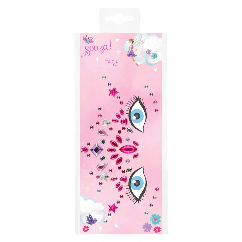 Bijoux de visage autocollants - Elfe rose