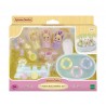 Triplés Lapin Crème et accessoires de bain - Sylvanian Families