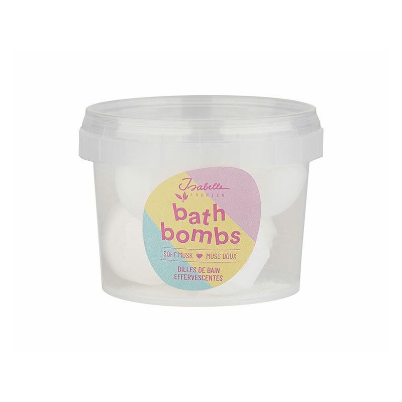 Minis bombes de bain blanches - Soft musk