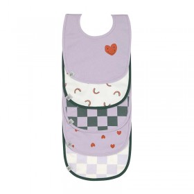 Lot de 5 bavoirs éponge -...