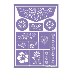 Pochoir de maquillage - Fleurs