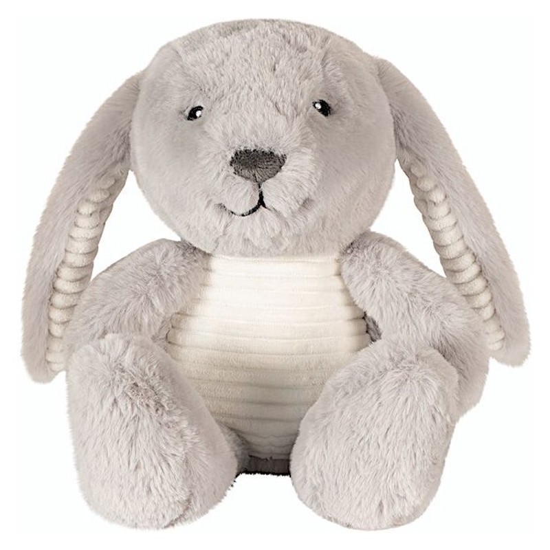 Peluche douce bruits blancs - Milo le lapin gris Peluche douce bruits blancs - Milo le lapin gris