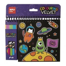 Coloriage velour + Feutres