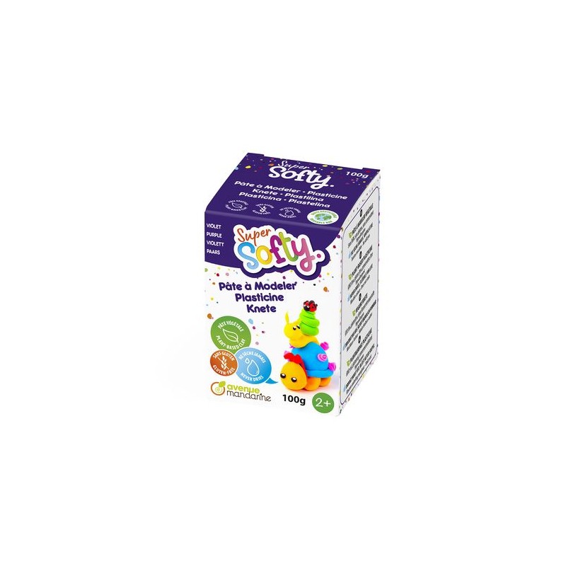 Pâte à modeler - Boite Super Softy 100g Violet Pâte à modeler - Boite Super Softy 100g Violet