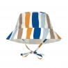 Chapeau anti-UV réversible - Vagues, bleu