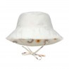 Chapeau anti-UV réversible - Arc-en-ciel blanc cassé