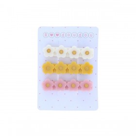 Set de 3 barrettes 4 fleurs