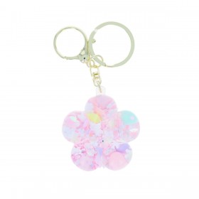 Porte-clés Fleur corail