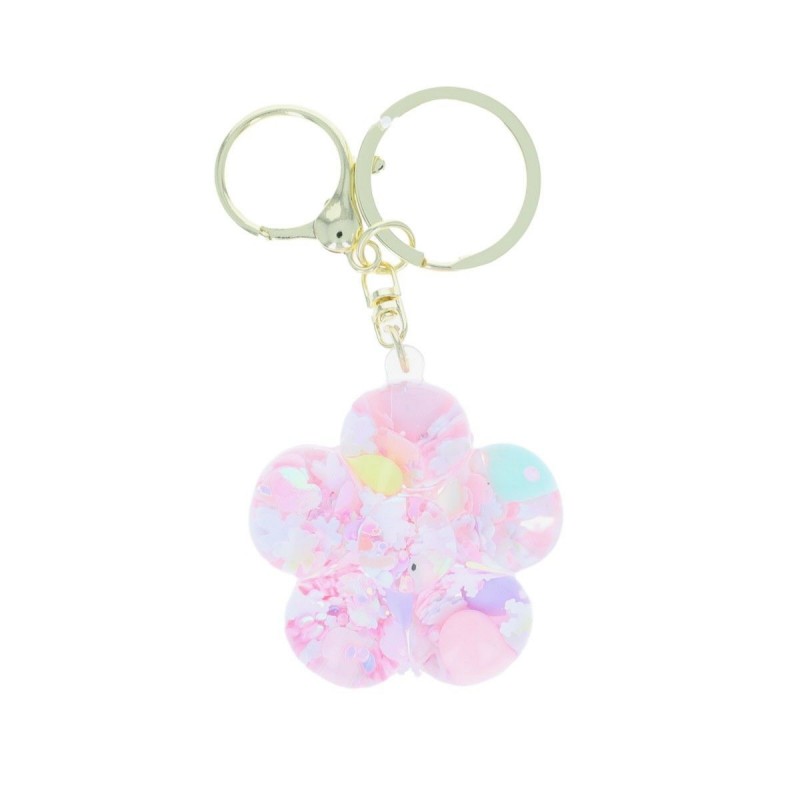 Porte-clés Fleur corail