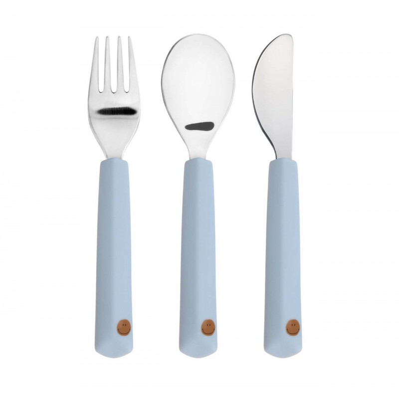 Couverts pour enfant - Happy Rascals Smile, bleu ciel Couverts pour enfant - Happy Rascals Smile, bleu ciel