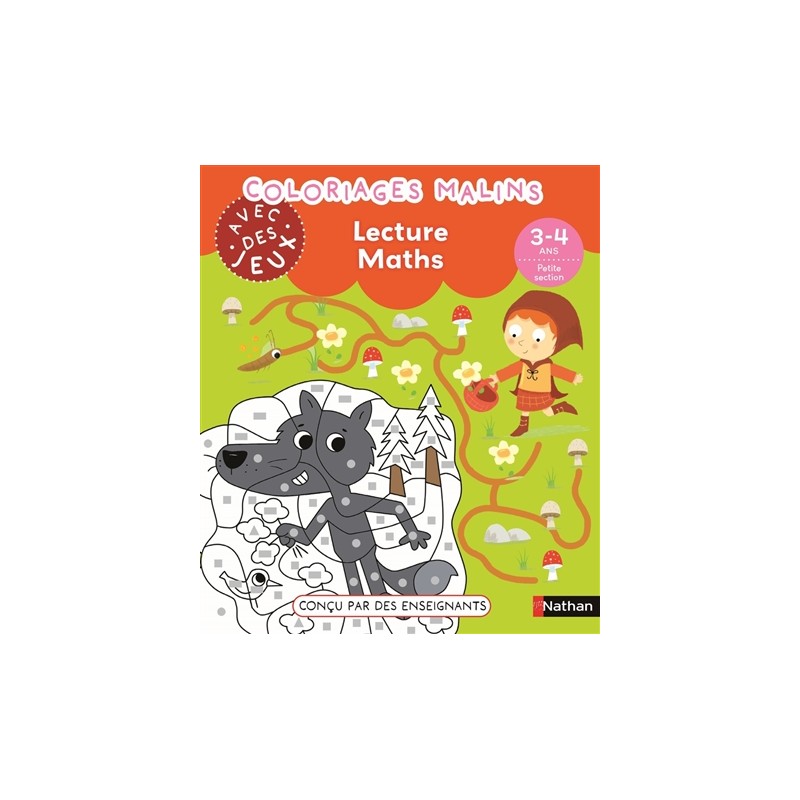 Coloriages malins avec des jeux - Lecture, maths, 3-4 ans, petite section