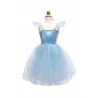 Robe de princesse à sequins - Bleu, 5-6 ans