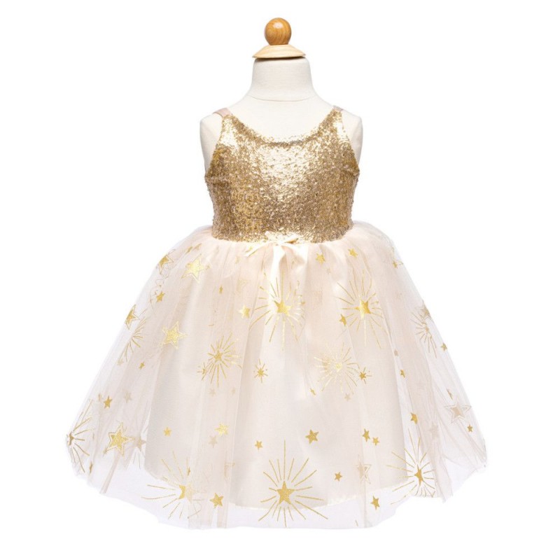 Robe dorée étoilée, 3-4 ans