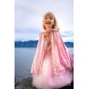 Cape de princesse en velours rose, 7-8 ans
