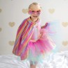 Set de super-héroïne tutu/cape/masque - Rose/or, 4-6 ans