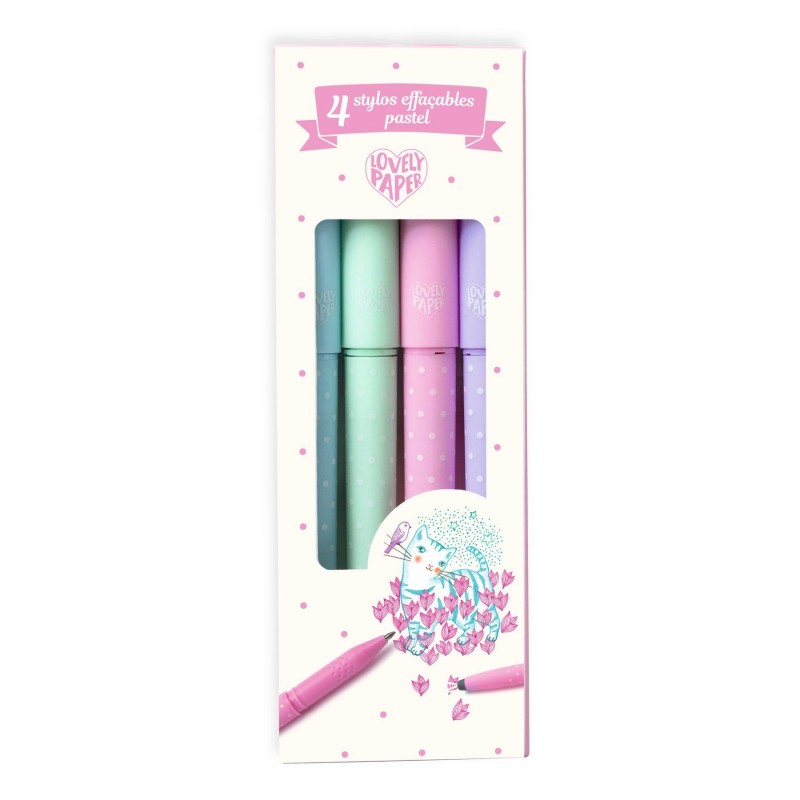 4 stylos effacables - Pastel 4 stylos effacables - Pastel