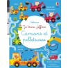 Camions et pelleteuses : Je trace, j'efface : dès 3 ans