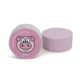 Galet de bain cochon - Fraise