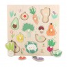 Puzzle en bois - Encastrement : les légumes du jardin