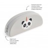 Trousse ovale en silicone - Panda