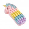 Trousse en silicone pop it - licorne rose