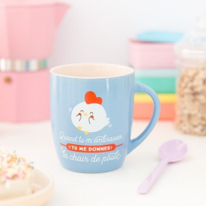 Mug - Quand tu m'embrasses tu me donnes la chaire de poule Mug - Quand tu m'embrasses tu me donnes la chaire de poule