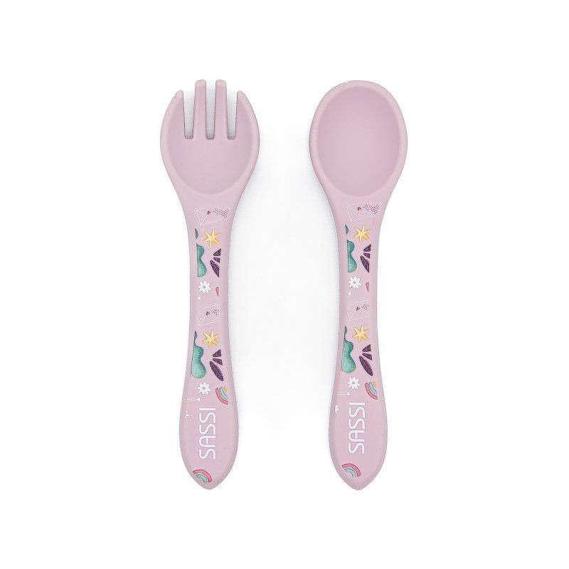 Kit de couverts en silicone - Licorne Kit de couverts en silicone - Licorne