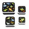 Set de 4 boîtes à tartines/goûter - Galaxy