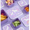 Set de 4 boîtes à tartines/goûter - Rêves de licorne
