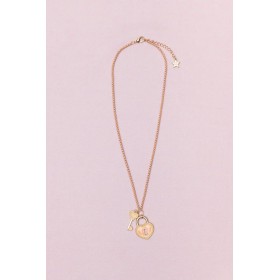Collier cadenas coeur et clé