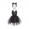 Robe de chat noir avec serre-tête, 5-6 ans