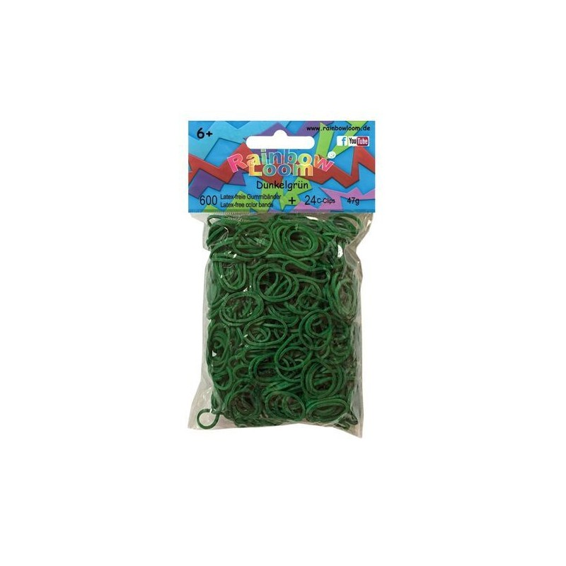 Elastiques Rainbow Loom - Vert foncé