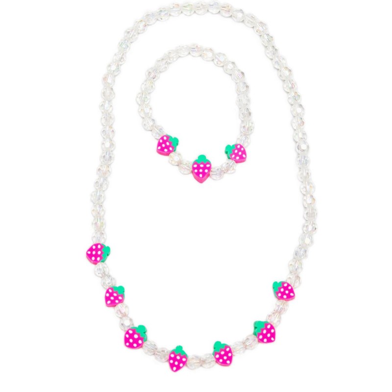 Set collier et bracelet - fraise