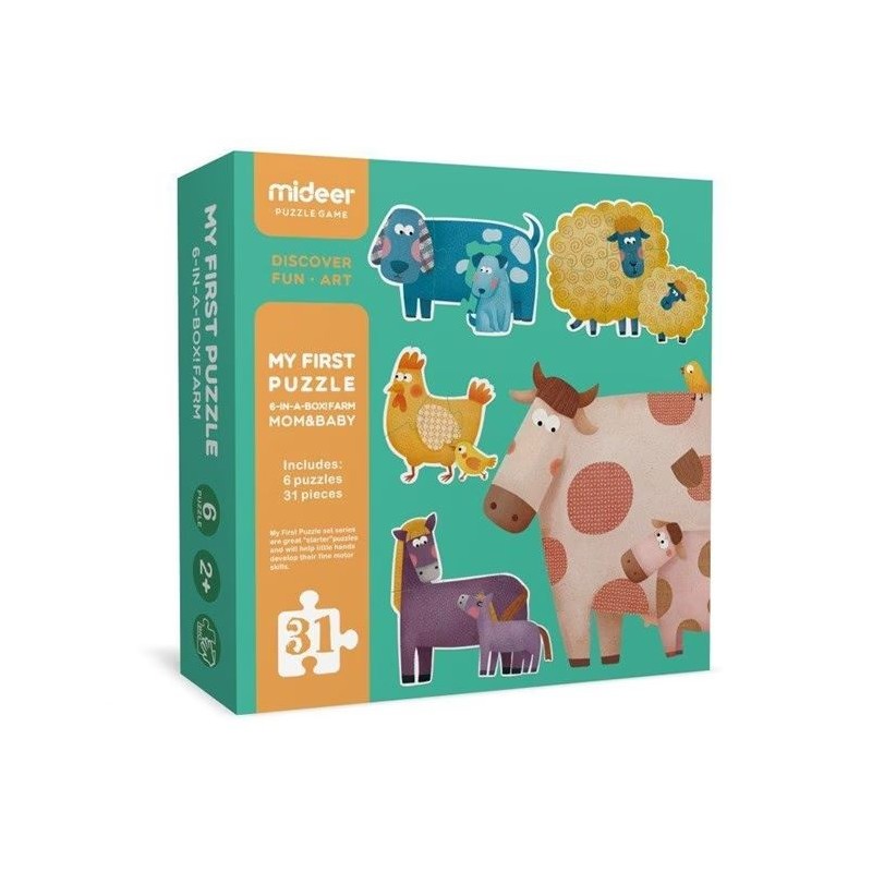 Mon 1er puzzle - Animaux de la ferme avec leur petit