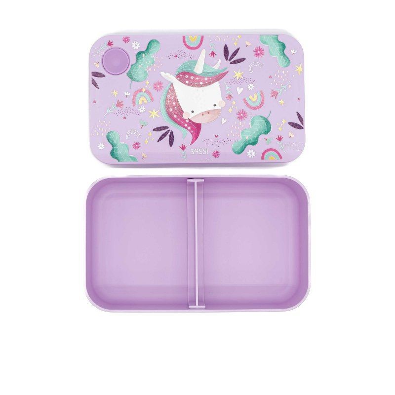 Lunchbox en plastique recyclé - Licorne