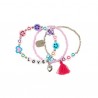 Bracelet Elina, lilas et argent