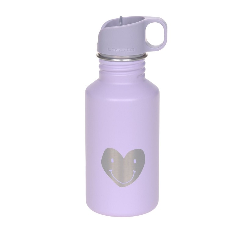 Gourde enfant inox Little Gang - Heart lilac