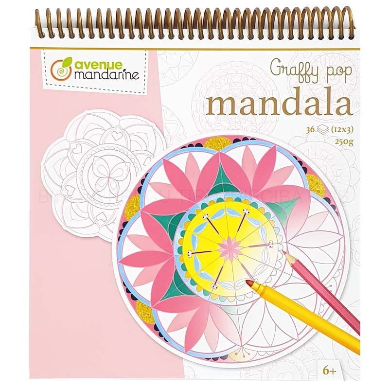 Coloriage Graffy Pop Mandala - Fleurs